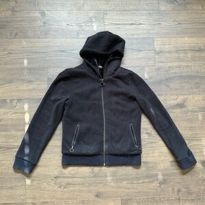 old navy | black fur inline jacket